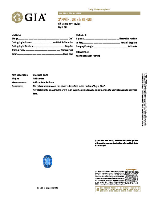 Matched Pair Gems - Blue Sapphire - Oval Cut - 2.03 carats - 6.8 x 4.9mm