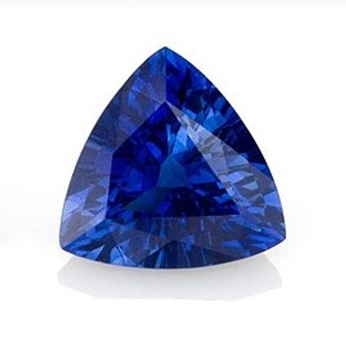 Gem 1.21 Carat Blue Sapphire in Trillion Shape 7.1 mm