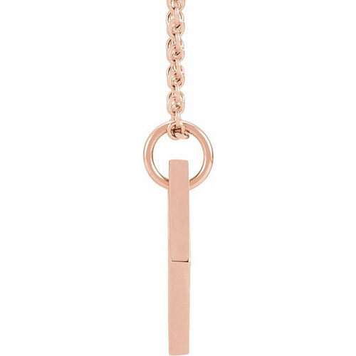 14 Karat Rose Gold Natural Diamond Rhombus Necklace 0.005 CT, 16-18 Inch - $804