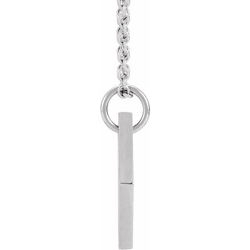 Platinum Natural Diamond Rhombus Necklace 0.005 CT, 16-18 Inch - $1,466