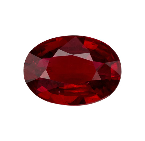 0.73 Carat Pretty Ruby Gemstone, Oval Shape, 6.9 x 5 mm