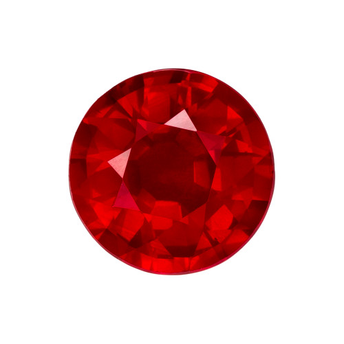 1.09 Carat Rich Ruby Gemstone, Round Shape, 6.3 mm