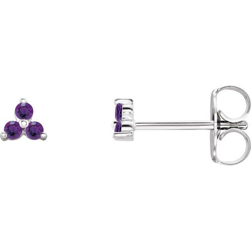 Amethyst Earrings, Pear Shape .925 Sterling Silver Natural Stone State –  KesleyBoutique