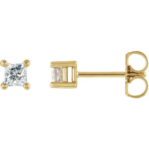 14 Karat Yellow Gold 0.25 Carat Diamond Earrings...