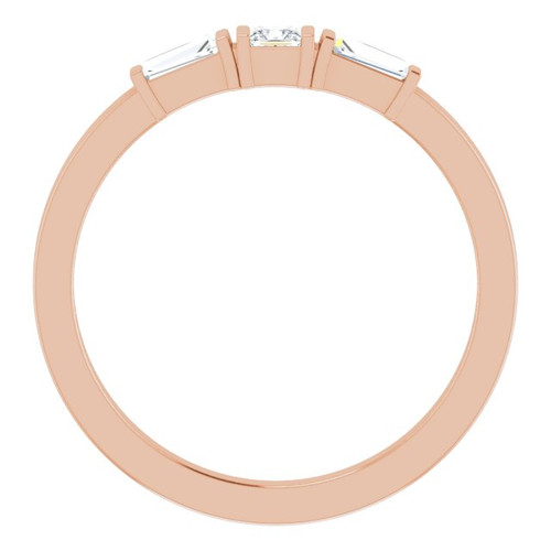 14K Rose 1/5 CTW Natural Diamond Stackable Ring