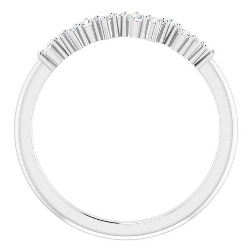 14K White 1/8 CTW Natural Diamond Stackable Ring. 14K White 1/8 CTW Natural Diamond Stackable Ring.