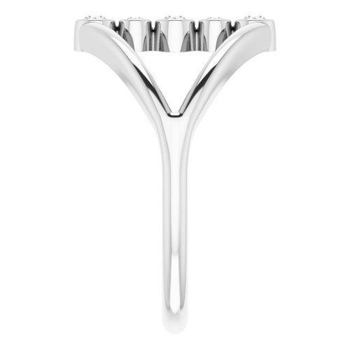 Sterling Silver 1/8 CTW Natural Diamond Geometric Ring