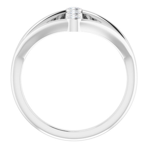 Platinum 1/8 CTW Natural Diamond Geometric Ring