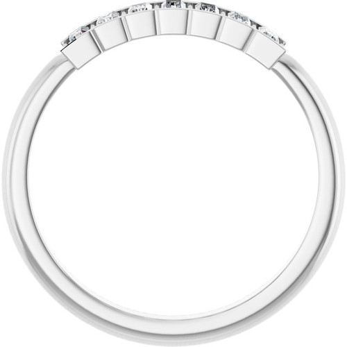 Platinum 1/4 CTW Natural Diamond Stackable Ring