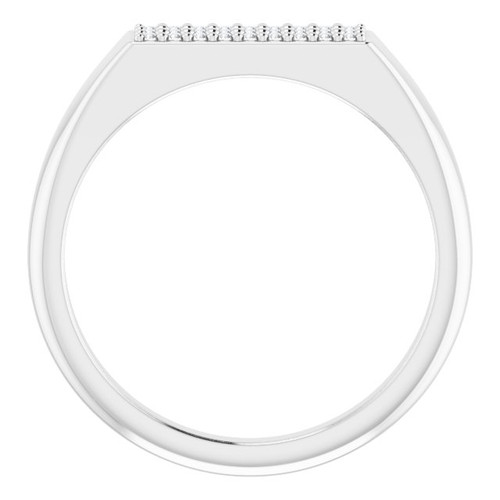 14K White 1/10 CTW Natural Diamond Ring