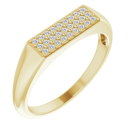 14K Yellow 1/10 CTW Natural Diamond Ring