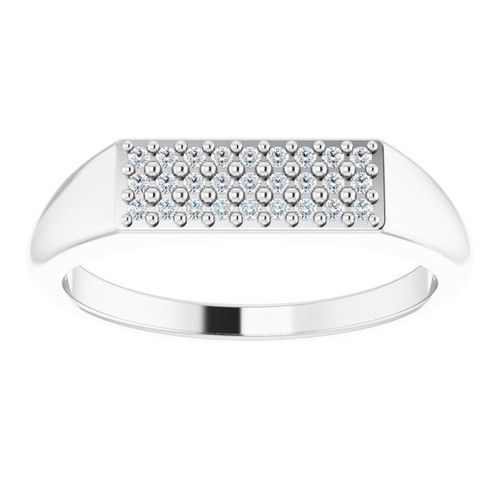 Sterling Silver 1/10 CTW Natural Diamond Ring