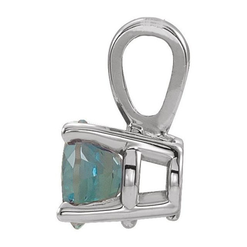 Platinum 6 mm Lab-Grown Alexandrite Pendant