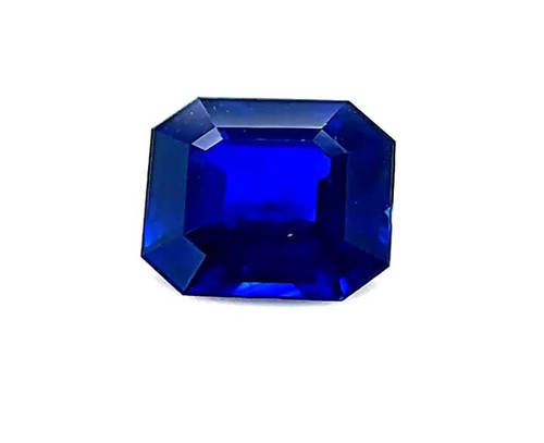 Asscher 1.1 carats Blue Sapphire, 5.89 x 5.83 x 3.35