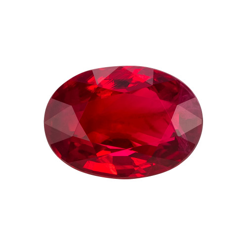 1.42 Carat Ring Stone Ruby in Oval Cut,  8.14 x 5.83 x 3.28 mm, GRS Cert