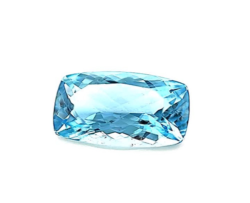 Antique Cushion 4.09 carats Blue Aquamarine Gem, 12.01 x 8.2 x 6.09