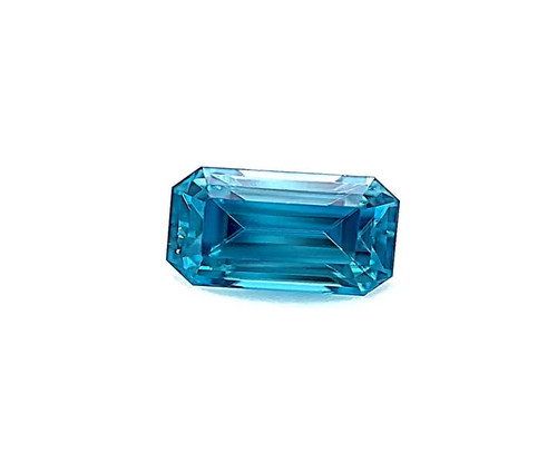 Emerald 2.38 carats Blue Zircon, 8.12 x 5.21 x 4.33