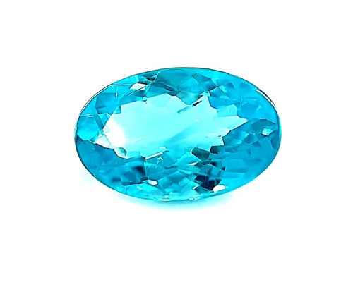 Oval Shape, 3.44 carats Blue Paraiba Colored Apatite Gem, 10.89 x 8.75 x 5.02