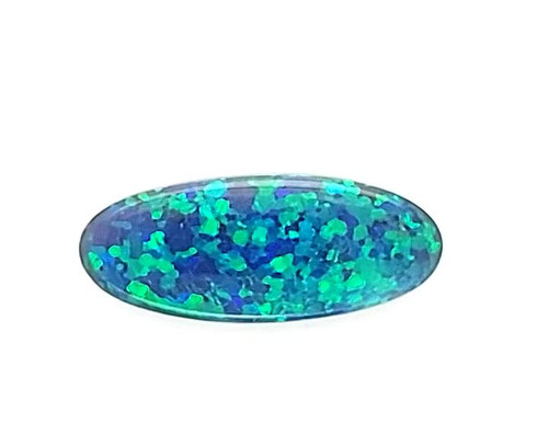 4.28ct Black Opal Oval Gem - Mesmerizing Blue & Green Play - $5647 USD