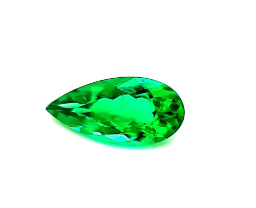 1.50ct Emerald - Dark Bluish Green Pear Gem - $11858 USD