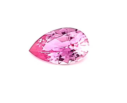 Pear Shape 1.01 carats Pink Loose Sapphire Gem, 7.41 x 5.41 x 3.31