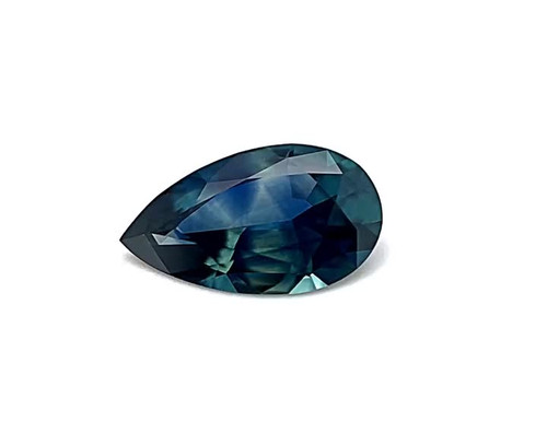 1.95ct Blue Sapphire Pear Gem - Dark Greenish Blue - $6650 USD