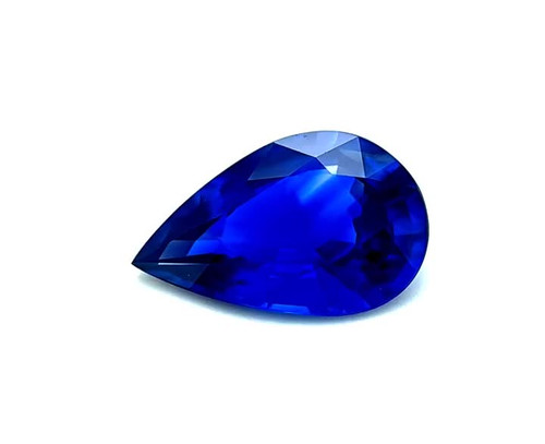 2.92ct Pear-Shaped Blue Sapphire Gem - Medium Violetish Blue - $10320 USD