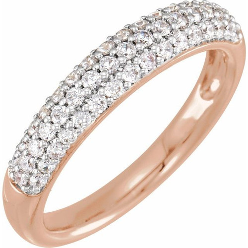 14K Rose 1/2 CTW Lab-Grown Diamond Ring