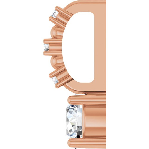 14K Rose 1/4 CTW Natural Diamond Charm/Pendant