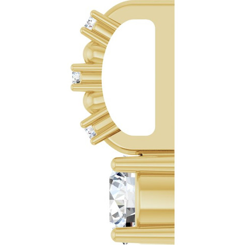 14K Yellow 1/4 CTW Natural Diamond Charm/Pendant