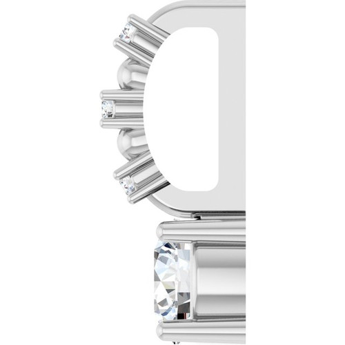 14K White 1/4 CTW Natural Diamond Charm/Pendant