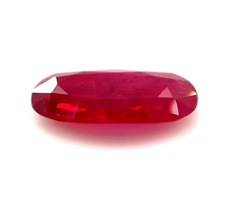 Antique Cushion Shape, 2.81 Carat, Fine Ruby Gemstone,, 11.7 x 6.55 x 3.48