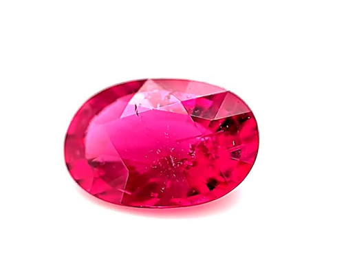 Oval Shape 5.31 carats, Rubellite Tourmaline Loose Gem, 12.34 x 10.28 x 6.37