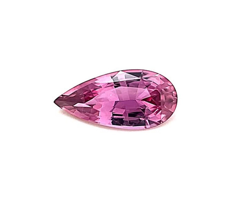 2.12 Carat Pink Sapphire Pear Gem - Dark Strong Reddish Pink - $3878 USD