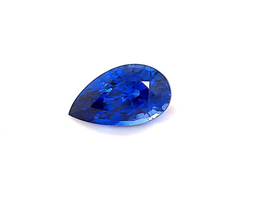 2.16 Carat Violetish Blue Sapphire Pear Gem - Strong Color Quality - $10881 USD