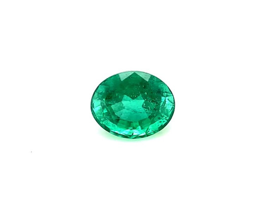 1.03 Carat Green Emerald Round Gem - Attractive Yellowish Green - $3760 USD