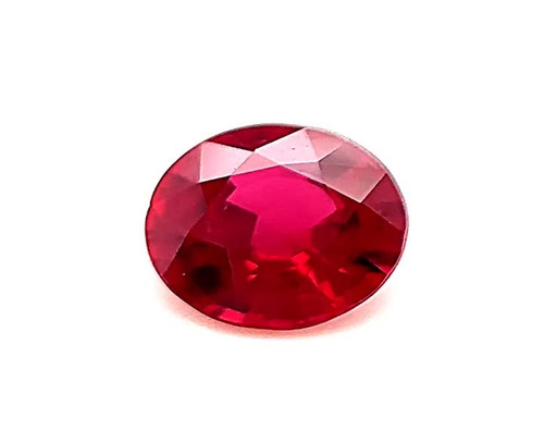 Round Shape, 1.1 Carat, Fine Ruby Gemstone,, 6.4 x 3.45