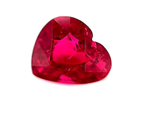 Heart Shape 5.14 carats, Rubellite Tourmaline Loose Gem, 10.46 x 11.72 x 7.33