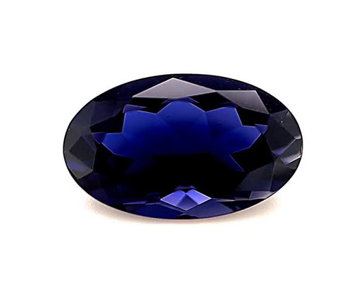 8.64 Carat Bluish Purple Iolite Oval Gem - Dark Moderately Strong - $3951 USD