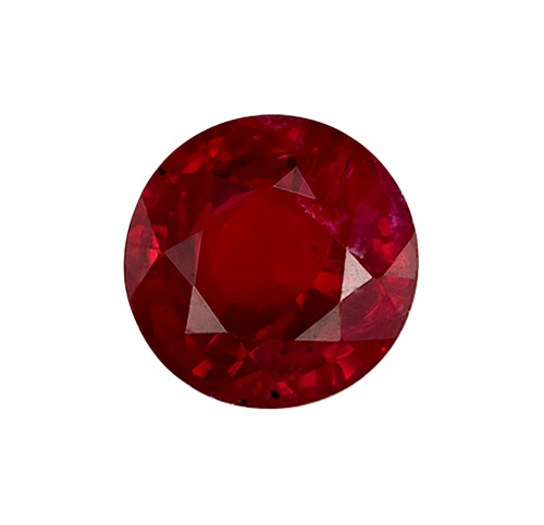 0.42 Carat, Fine Ruby Gem, Round Shape, 4.3 mm