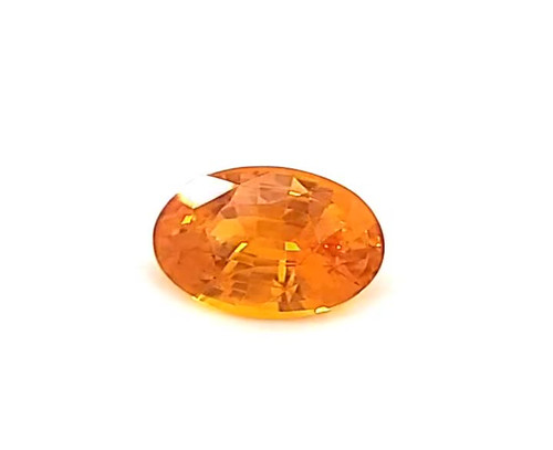 1.58 Carat Orange Sapphire Oval Gem - Medium Dark Yellowish Orange - $1445 USD