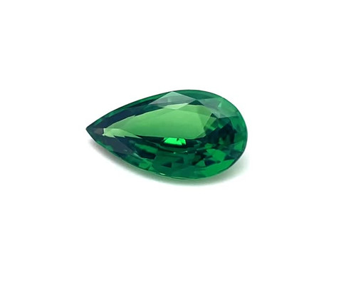 2.02 Carat Pear Green Garnet - Bluish Green Gem - $3445 USD