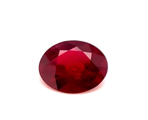 Round Shape, 1.76 Carat, Fine Ruby Gemstone,, 7.68 x 3.89