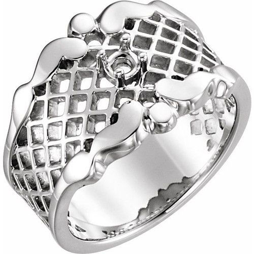 Family Ring Mounting in Platinum for Round Stone Family Ring Mounting in Platinum for Round Stone