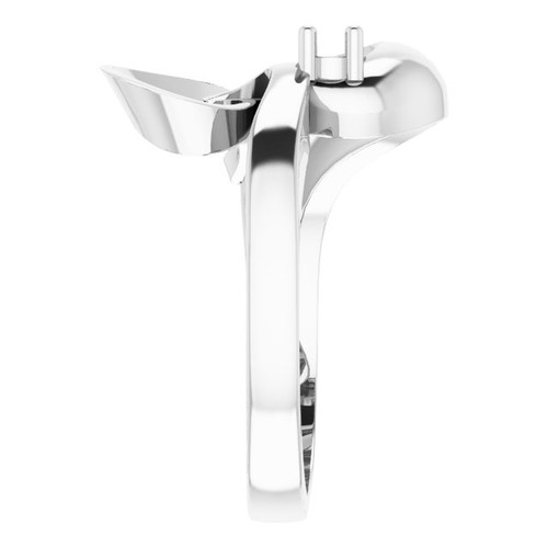 Family Heart Ring Mounting in Platinum for Round Stone Family Heart Ring Mounting in Platinum for Round Stone