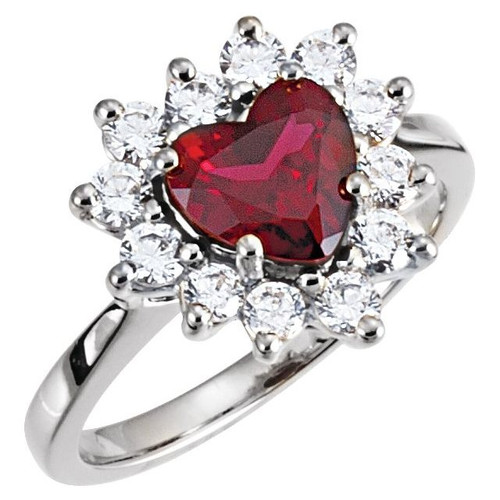 Halo Style Ring Mounting in 18 Karat Rose Gold for Heart Cut Stone