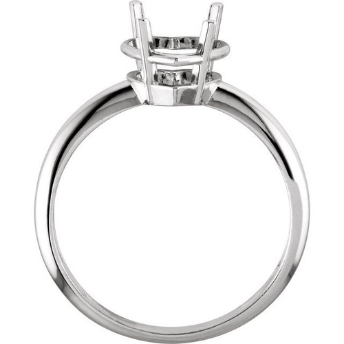 Solitaire Ring Mounting in 10 Karat Rose Gold for Heart Cut Stone