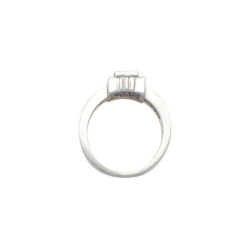 Bezel Set Ring Mounting in Platinum for Square Stone Bezel Set Ring Mounting in Platinum for Square Stone