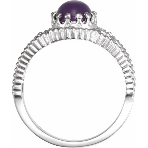 Vintage Inspired Solitaire Ring Mounting in Platinum for Oval Stone Vintage Inspired Solitaire Ring Mounting in Platinum for Oval Stone