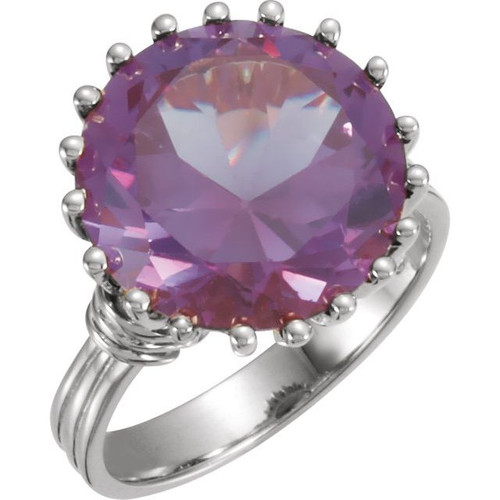 Solitaire Crown Ring Mounting in 18 Karat Rose Gold for Round Stone